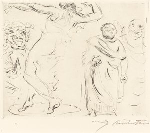 The Gastmahl of Trimalchio: pl. XI (Trimalchios bankett: pl. XI) av Lovis Corinth