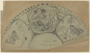 Fläktdesign [recto] av Lovis Corinth