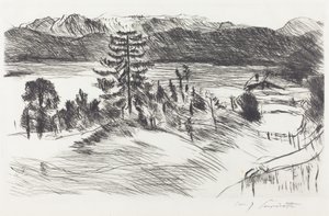 Stort Walchenseelandskap Stort Walchenseelandskap, 1923. av Lovis Corinth