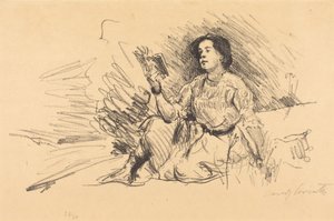 Läsande flicka av Lovis Corinth