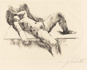 Liggande kvinna naken III, 1913. av Lovis Corinth