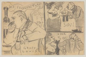 Lovis Corinth till Carl Strathmann: vykort, poststämplat 12 december 1898 av Lovis Corinth