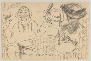 Lovis Corinth till Carl Strathmann: vykort, poststämplat 13 mars 1903 av Lovis Corinth