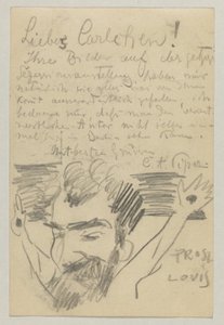 Lovis Corinth till Carl Strathmann: vykort, poststämplat 16 januari 1903 av Lovis Corinth