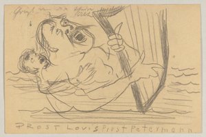 Lovis Corinth till Carl Strathmann: vykort, poststämplat 18 juli 1903 av Lovis Corinth