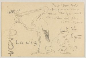 Lovis Corinth till Carl Strathmann: vykort, poststämplat 20 september 1906 av Lovis Corinth