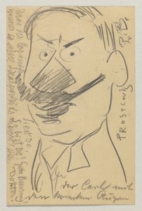 Lovis Corinth till Carl Strathmann: vykort, poststämplat 21 februari 1904 av Lovis Corinth