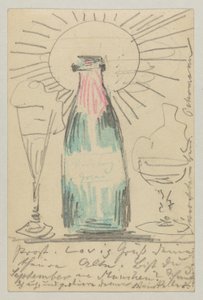Lovis Corinth till Carl Strathmann: vykort, poststämplat 21 juli 1902 av Lovis Corinth