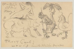 Lovis Corinth till Carl Strathmann: vykort, poststämplat 21 juli 1905 av Lovis Corinth