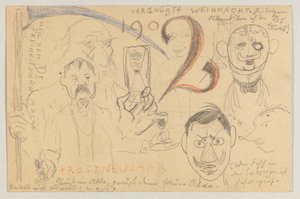 Lovis Corinth till Carl Strathmann: vykort, poststämplat 24 december 1901 av Lovis Corinth