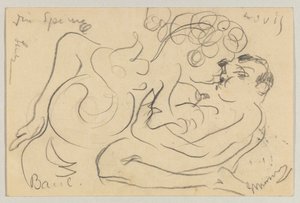 Lovis Corinth till Carl Strathmann: vykort, poststämplat 25 mars 1908 av Lovis Corinth