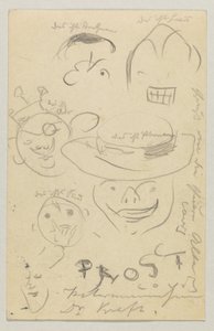 Lovis Corinth till Carl Strathmann: vykort, poststämplat 27 mars 1905 av Lovis Corinth
