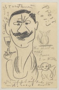 Lovis Corinth till Carl Strathmann: vykort, poststämplat 29 mars 1904 av Lovis Corinth