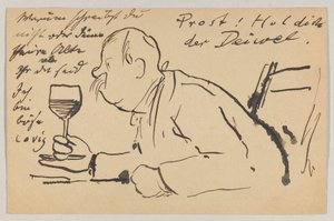 Lovis Corinth till Carl Strathmann: vykort, poststämplat 2 september 1902 av Lovis Corinth