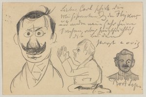 Lovis Corinth till Carl Strathmann: vykort, poststämplat 30 januari 1903 av Lovis Corinth