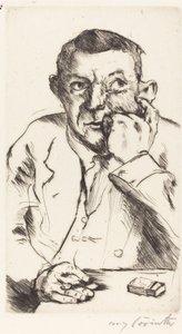 Porträtt av en man som röker, 1916. av Lovis Corinth