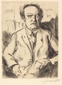 Porträtt av dramatikern och romanförfattaren Gerhart Hauptmann, 1917. av Lovis Corinth