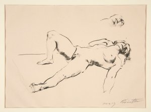 Liggande naken av Lovis Corinth