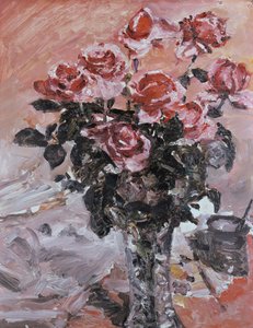 Rosa rosor av Lovis Corinth