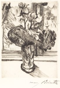 Rosor i ett glas vatten, 1916. av Lovis Corinth