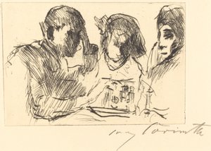 Schackspelares schackspel, 1918. av Lovis Corinth