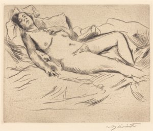 sovande kvinna av Lovis Corinth