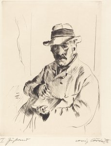 Självporträtt i en stråhatt, 1913. av Lovis Corinth