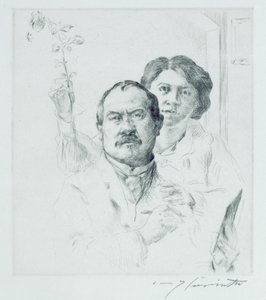 Självporträtt med hustru av Lovis Corinth