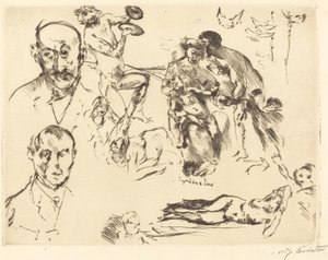 Sketcher of Men, inklusive Max Lieberman av Lovis Corinth