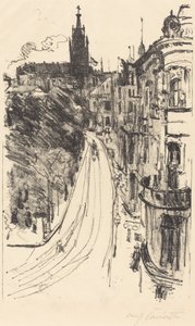 Strasse på Koenigsberg Street i Koenigsberg, 1918. av Lovis Corinth