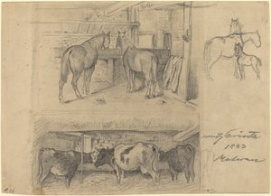 Ladugården, 1883. av Lovis Corinth