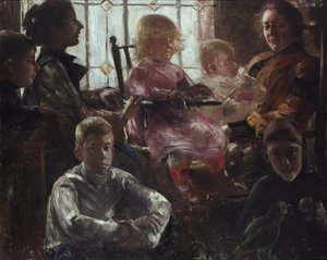 Målaren Fritz Rumpfs familj av Lovis Corinth