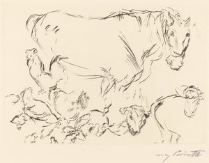 Olika djurstudier Djurstudier, 1917. av Lovis Corinth