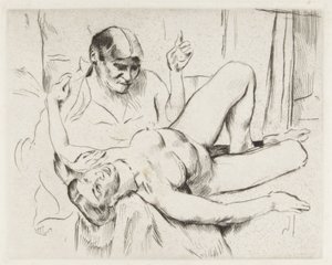 Vit nakenstudie (Profetia) av Lovis Corinth