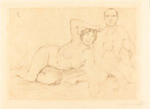 Två personer Två nakenbilder, 1908. av Lovis Corinth