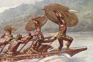 Illustration till HM Stanleys liv (färglitografi)
