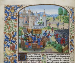 Richard II möter rebellerna den 14 juni 1381, ca 1470-1475.