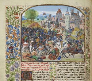 Slaget vid Nevilles kors den 17 oktober 1346, ca 1470-1475.