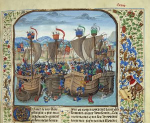 Slaget vid Sluys den 24 juni 1340, ca 1470-1475.