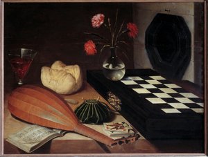 Stilleben vid schacket Målning av Lubin Baugin (1612/1613-1663) 1600-talets sön. 0,55x0,73 m