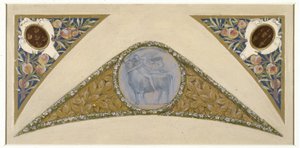 Skiss till den festliga trappan i Hôtel de Ville de Paris: Bull, ca 1888 -1898 (olja på kalkerpapper)