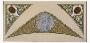 Skiss till Fêtes-trappan i Paris stadshus: Capricorne, mellan 1888 och 1898 (olja)