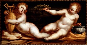 Putti (målning) av Luca Cambiaso