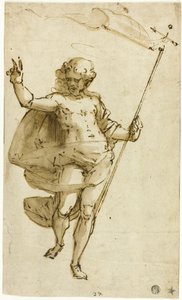 Uppståndne Kristus av Luca Cambiaso