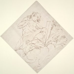 Sankt Johannes evangelisten av Luca Cambiaso