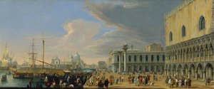 Molo, Venedig, tittar västerut, ca. 1709.