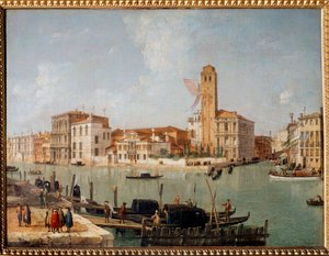 Canal Grande i Venedig Målning av Luca Carnevaris (1663-1730) 1700-talets Reims, Museum of Fine Arts