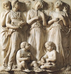 Detalj från Cantoria (körgalleri) i katedralen Santa Maria del Fiore, Florens