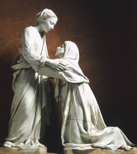Italien, Pistoia, San Giovanni Fuor Civitas kyrka, besök, av Luca della Robbia (cirka 1400-1482)