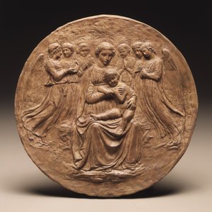 Madonna och barn med sex änglar, ca 1860 av Luca Della Robbia